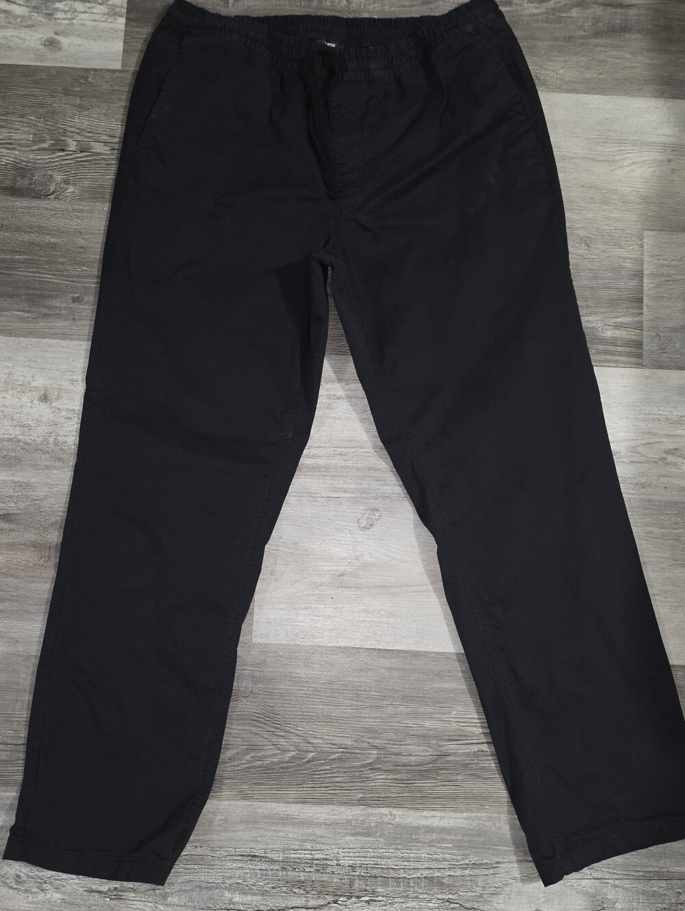 Elastic Relaxed Fit Pants - Black - Size XL